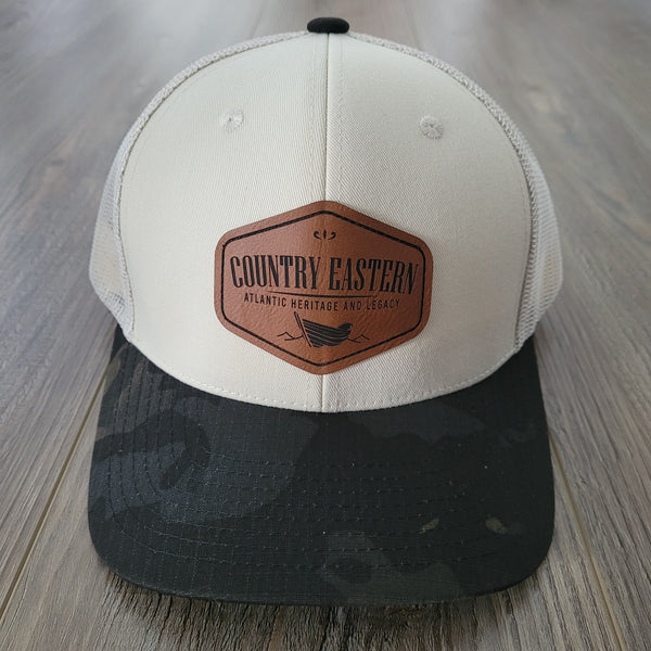 Cream/Black Camo - Trucker Hat - Classic Country Eastern Patch