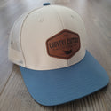 Cream/Light Blue - Trucker Hat - Classic Country Eastern Patch