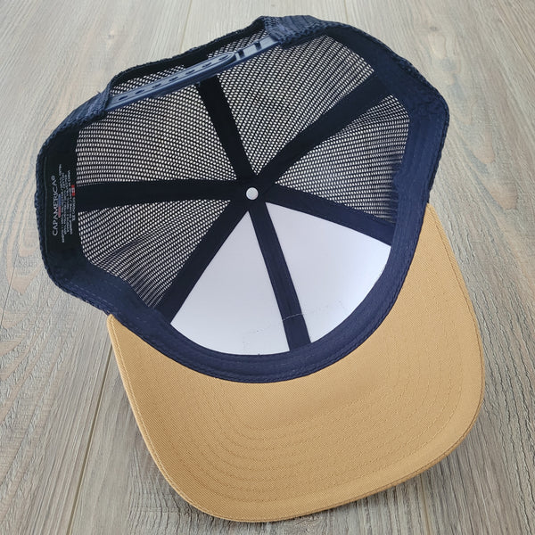White/Gold/Navy - Trucker Hat - Classic Country Eastern