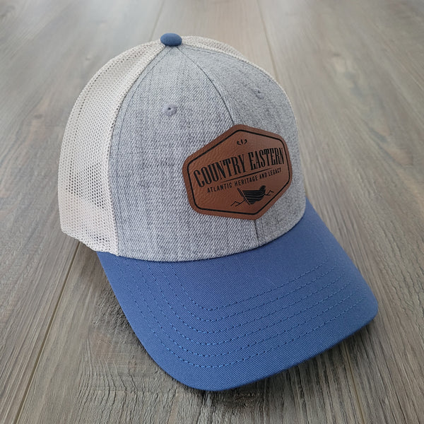 Linen Grey/Blue/Cream - Trucker Hat - Classic Country Eastern